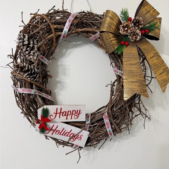 Handmade Festive Holiday Wreath