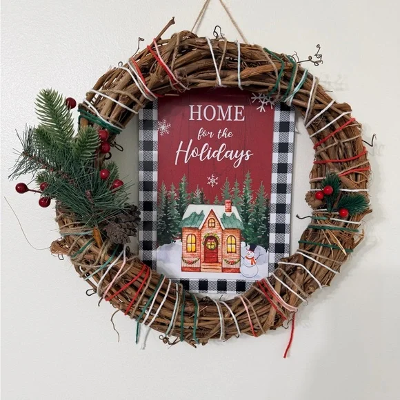Handmade Festive Holiday Wreath