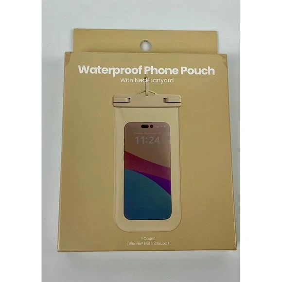 Waterproof Phone Pouch with Neck Lanyard Fits Most Phones up to 7 inches‎