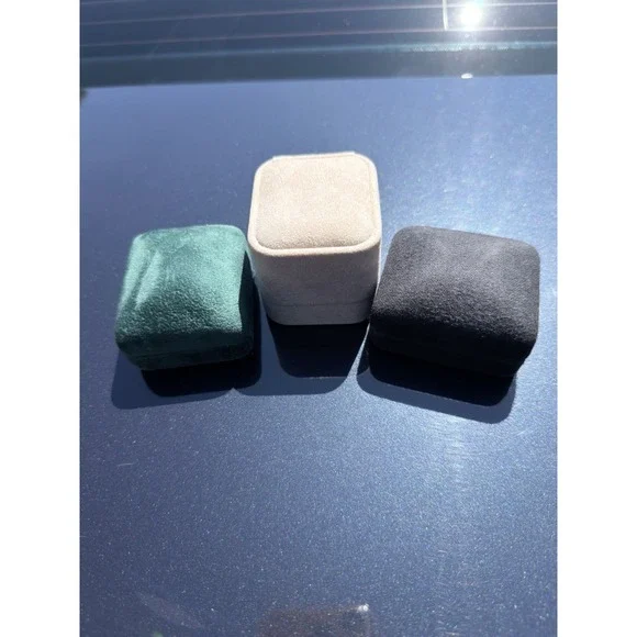 Vintage Jewelry Ring Boxes Lot of 3 Peinado C.D. Peacock Colombian Emeralds