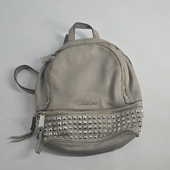Michael Kors Gray Studded Backpack