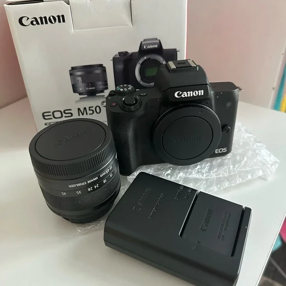 Canon EOS M50 Mirrorless Camera Bundle | Like New | Lens + Mount Adapter