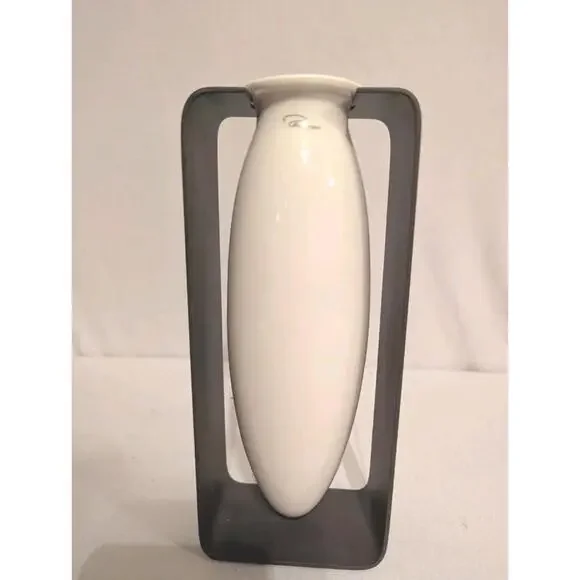 Phillippi Floating Vase Ceramic And Steel
