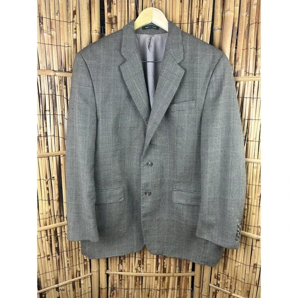 Vintage LAUREN Ralph Lauren Men's Blazer/Sport Coat 100% Wool 44L - Gray Brown‎