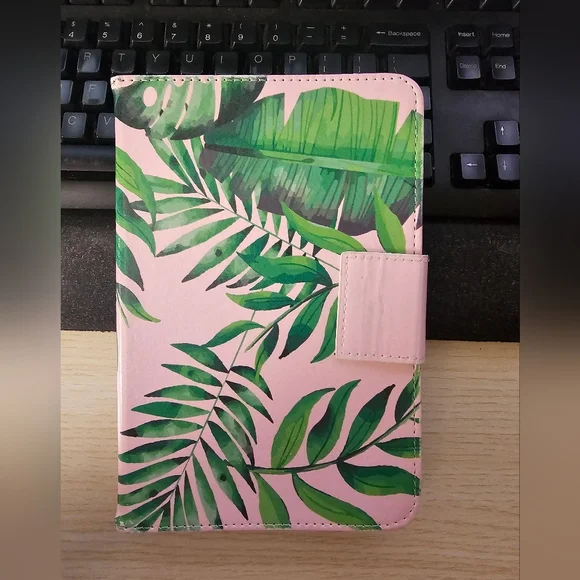 Tropical Leaf Print Tablet Holder