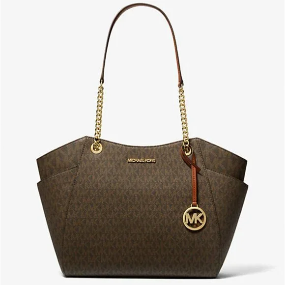 💼 MICHAEL KORS JET SET LARGE SIGNATURE LOGO SHOULDER BAG - BRAND NWT 💼