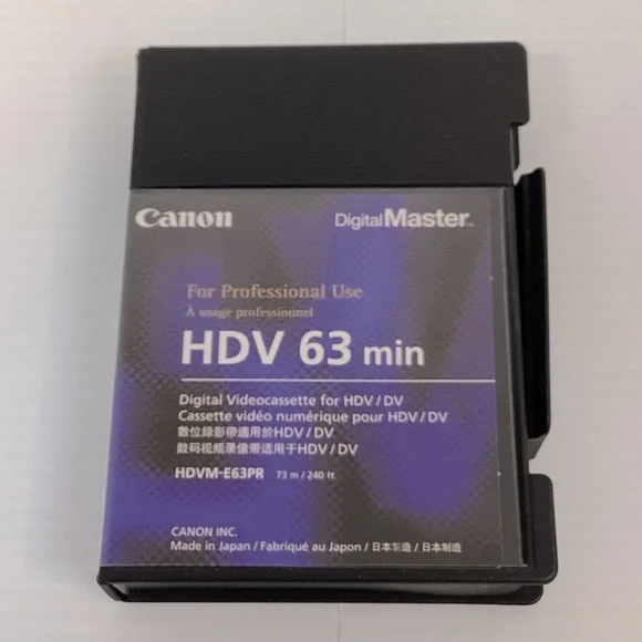 Canon HDV 63min Digital Master Digital Videocassette For HDV/DV Used
