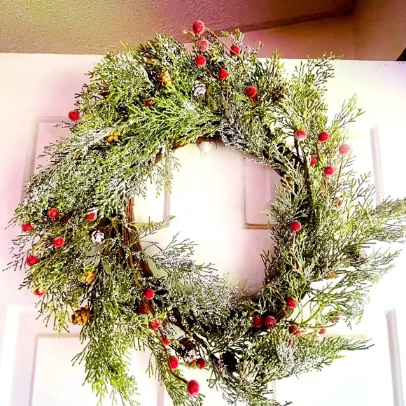 Snowy Cypress & Sugar Berry Wreath
