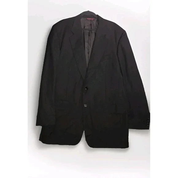 Samuelsohn LORO PIANA Tasmanian Super 120's Blazer Jacket Black Stripe 100% Wool