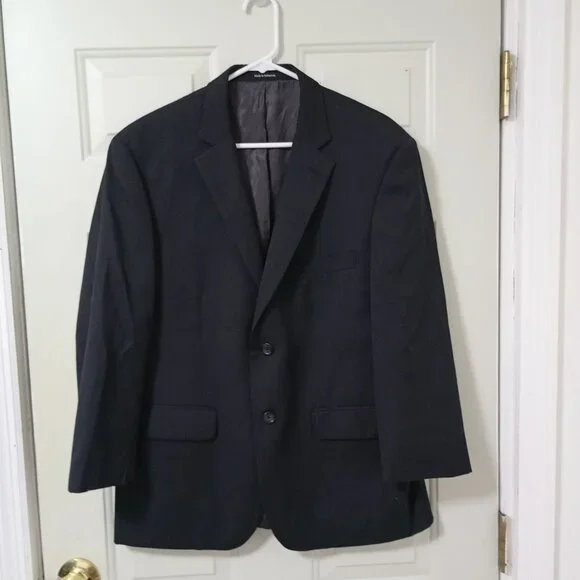 Pronto Uomo Platinum 100% Wool Black Business Blazer Jacket Sport Coat Men's 42