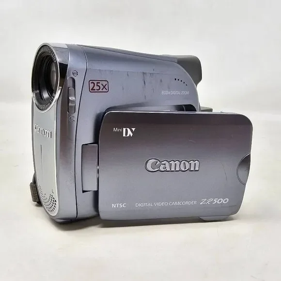 CANON ZR500 MINIDV DIGITAL VIDEO CAMCORDER CAMERA W/ BATTERY TESTED WORKS