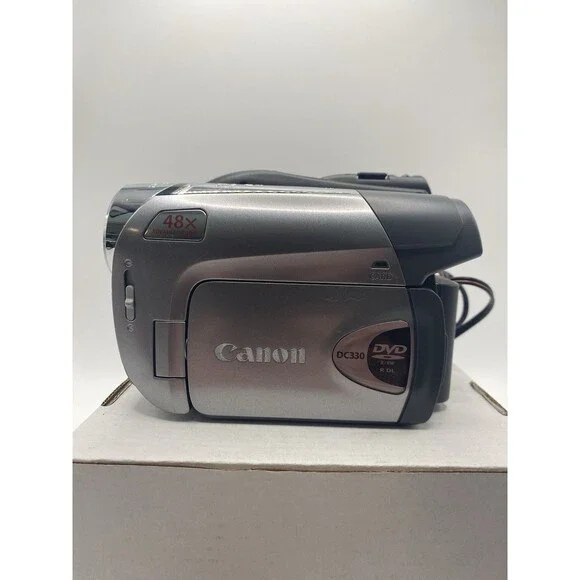 Canon DC330 DVD Camcorder 48x Zoom w/ Remote & AC Adapter Tested Works