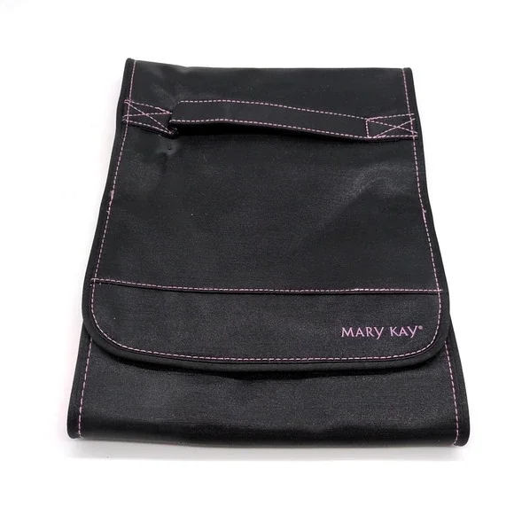 Mary‎ Kay Travel Cosmetic Bag Black Pink Hanging Make Up Organizer Folding NEW