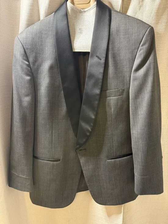 Dior Men's Blazer - Charcoal Gray Lining with Black Label