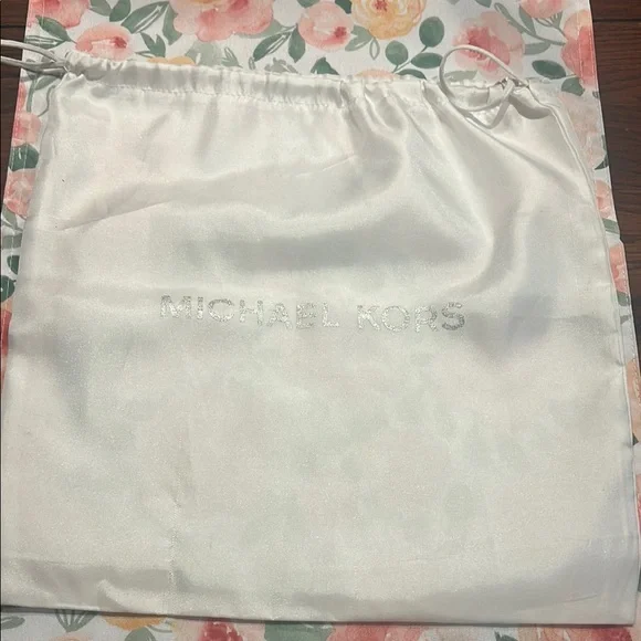 Michael Kors Ivory Satin Pouch