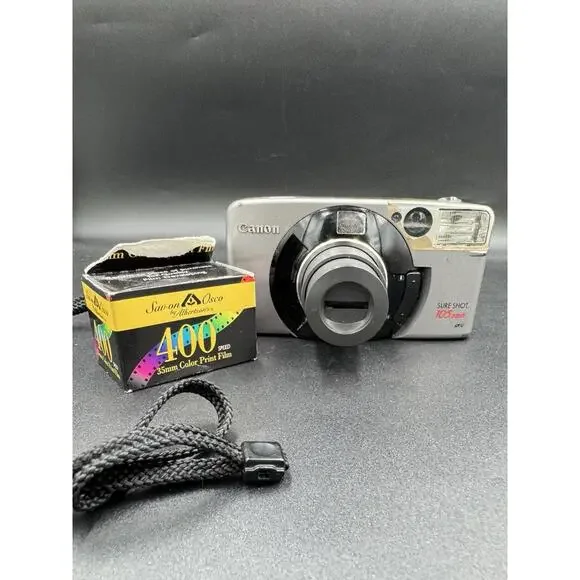 Canon Sure Shot 105 Zoom 35mm point & shoot Film Camera UnTested Works new film