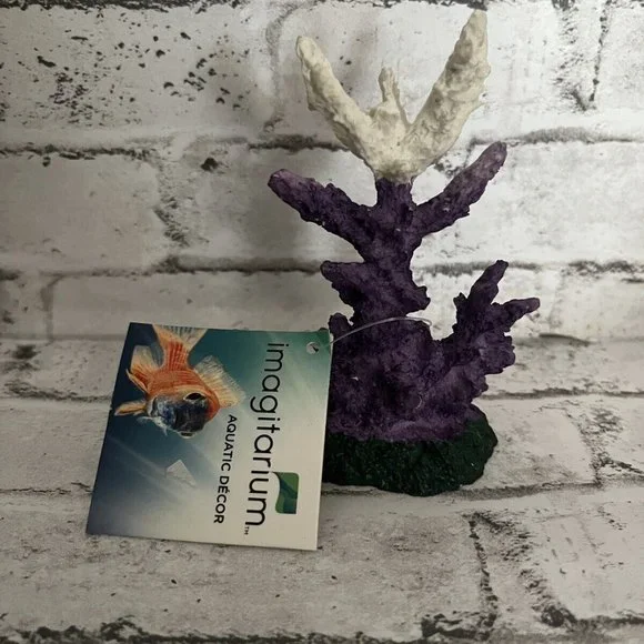 Imagitarium Staghorn Coral Purple Aquatic Decor NWT