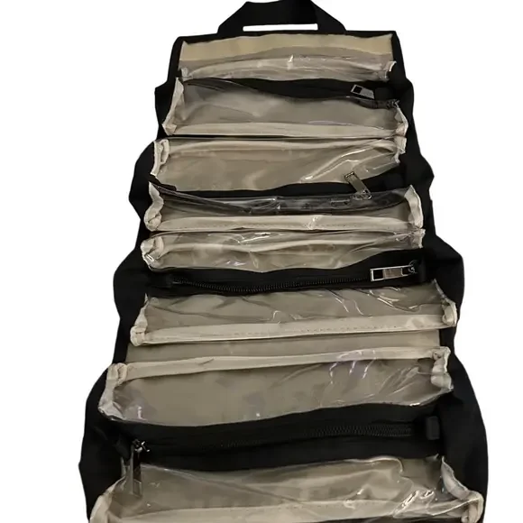 Black Multi-Compartment travel Bag in excellent condition- clean like new.