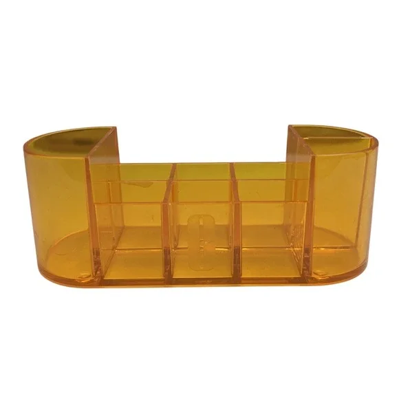 Vtg Clinique Acrylic Lipstick Cosmetic Makeup Organizer Display Case Orange‎