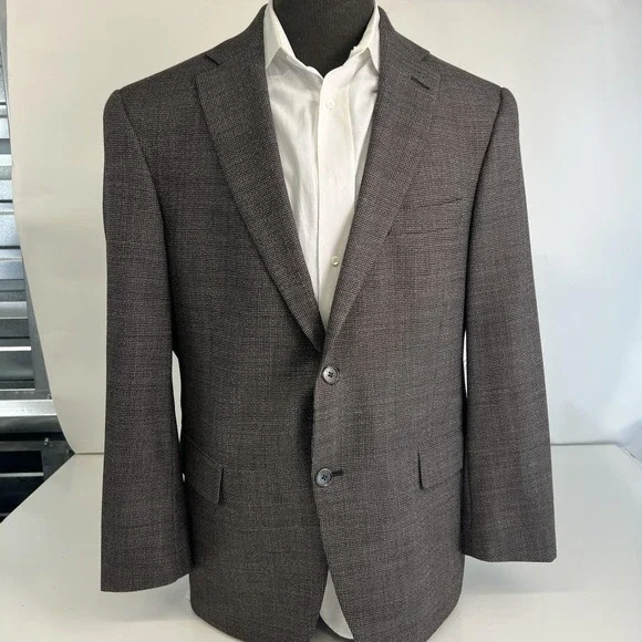 Hart Schaffner Marx Blazer Mens 42S Gray Tweed Sport Coat Dillard's Made USA