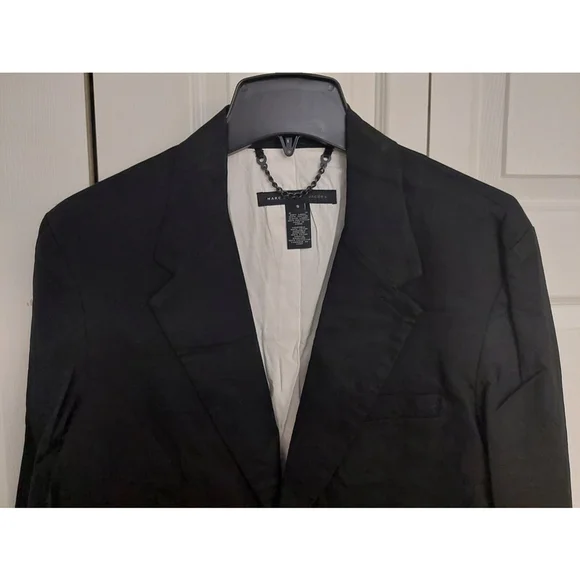 Marc by Marc Jacobs Mens Black Lined Cotton Blazer Suit Jacket Sz Small NWT $398