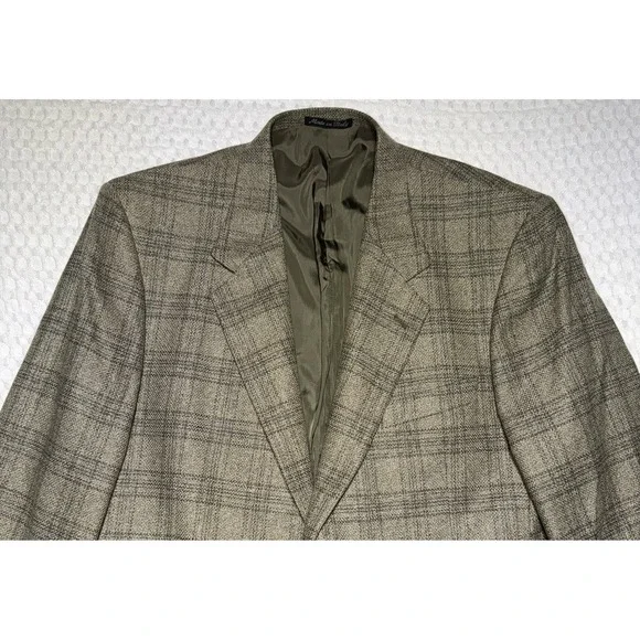 VintageEmanuel Ungaro Men's Wool Cashmere Tweed Sport Coat Blazer 2 Button Italy