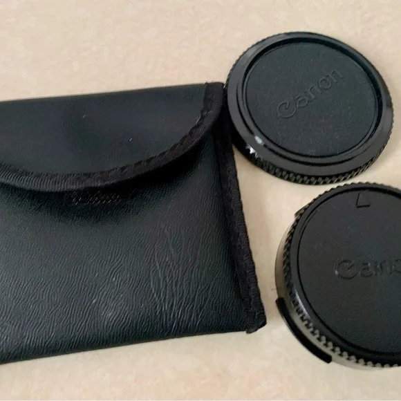 Genuine Front & Rear Lens Caps For Canon FD 24mm F/2.8 Wide Angle MF Lens