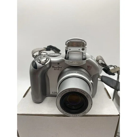 Canon PowerShot S1 IS 3.2MP Digital Camera 10x Optical Zoom w/ Strap Tested