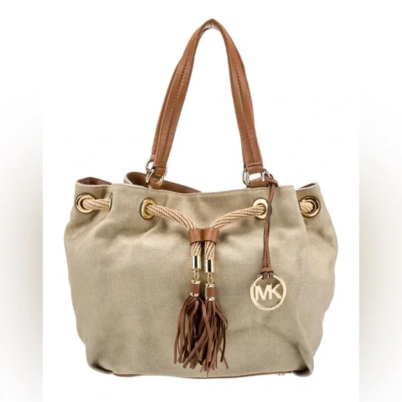 Michael Kors Beige and Brown Tote