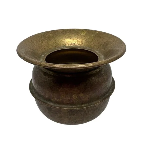 Vintage Brass Small Pot Vase Trinket Dish Unique Decorative Accent‎ 2