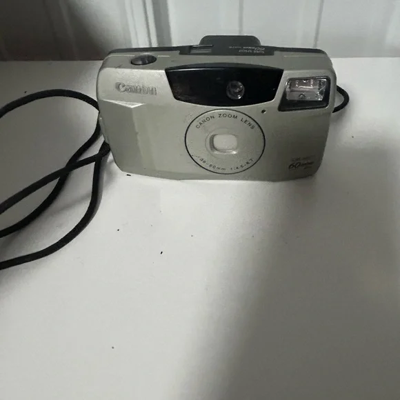 Canon Silver Point-and-Shoot Camera - Compact 35mm Style not tested