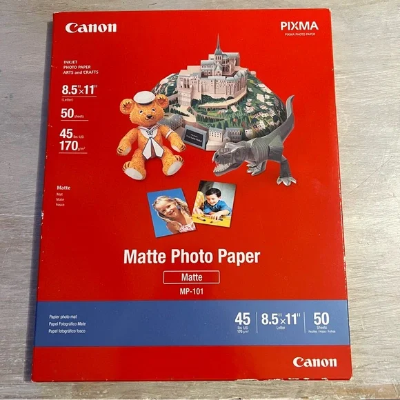 Canon PIXMA Red Matte Photo Paper 8.5x11 NEW never opened