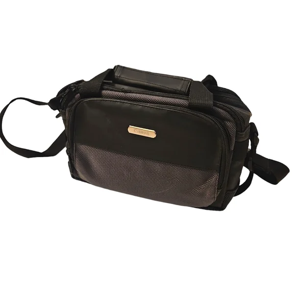 Canon Soft Carry Camera Case Bag Pockets Shoulder Strap Black Vixia
