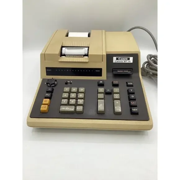 1970's Canon Canola MP141 Japan Calculator Adding Machine Vary Rare Works