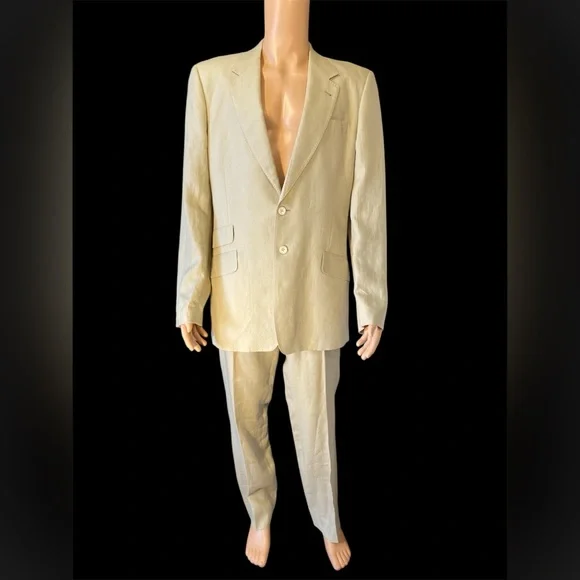 Paul Smith London Single Breasted Linen Suit.