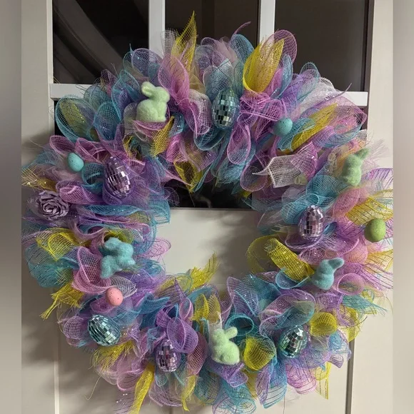 Homemade easter wreath