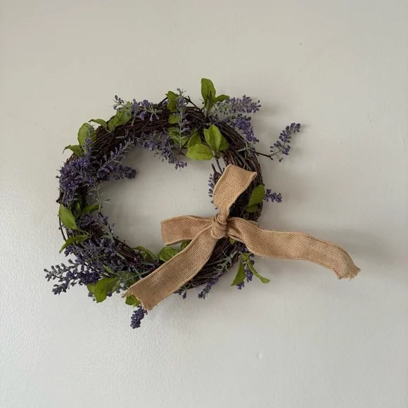 Lavender Grapevine Wreath Cottage-core Style