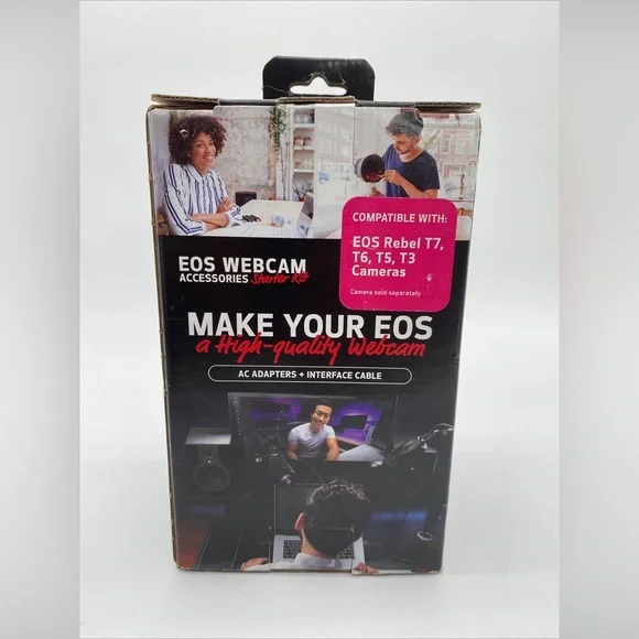 NEW: Canon EOS Webcam Accessories Starter Kit for EOS Rebel T7 T6 T5 T3 7875A011