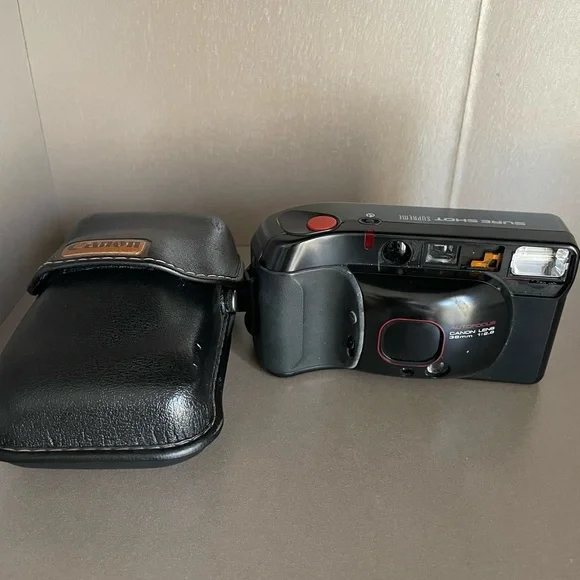 Canon Sure Shot Supreme Point and Shoot 35mm Film Camera -‎ Untested with Case