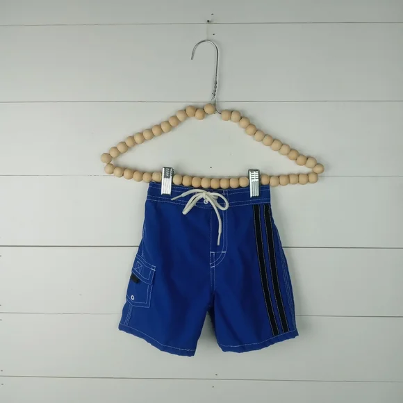 Polo Ralph Lauren boys size 12 mos royal and navy blue stripe swim trunks