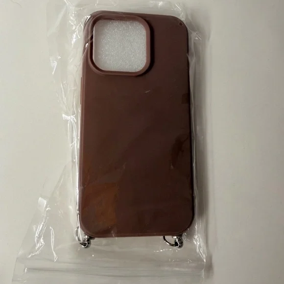 Functional Brown iPhone 14 Pro Case Lanyard Clips Everyday Chic