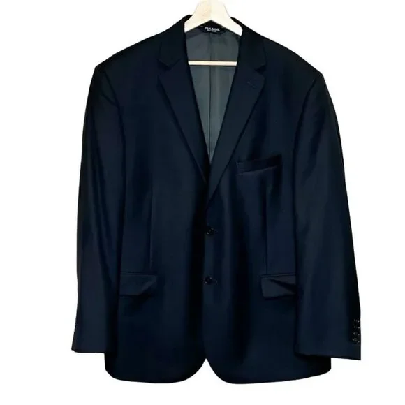 Jos A Bank black Chelsea traveler wool blazer size 48 regular