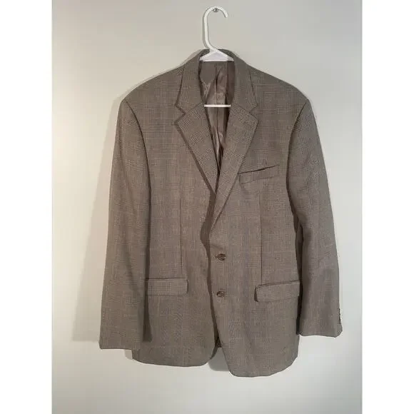 Lauren Ralph Lauren Mens Classic-Fit Ultraflex Stretch Patterned Blazer Size 42L