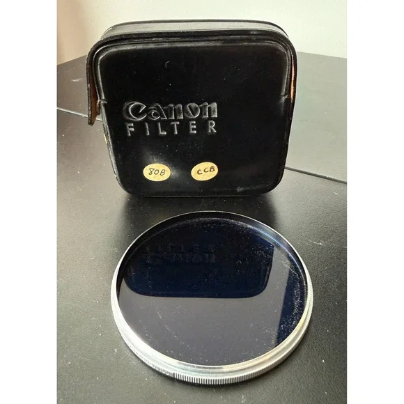 Canon 72mm Conversion B 3x Filter 80B Blue Color Correction Japan Case Camera