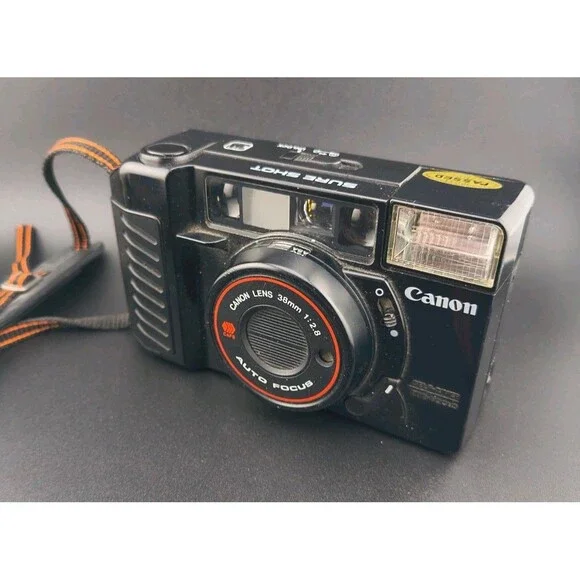 Canon Sure Shot AF35M Autoboy 2 Vintage 35mm Film Camera 38mm f/2.8 w/case READ