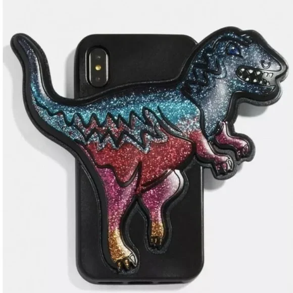 NWT - COACH Glitter iPhone X Case Rexy the T Rex Dinosaur for iPhone $75