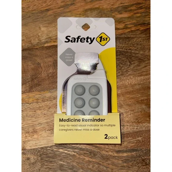 Safety 1st Medicine Reminder‎ 2 Pack Easy Read Dose Pop Buttons Caregivers
