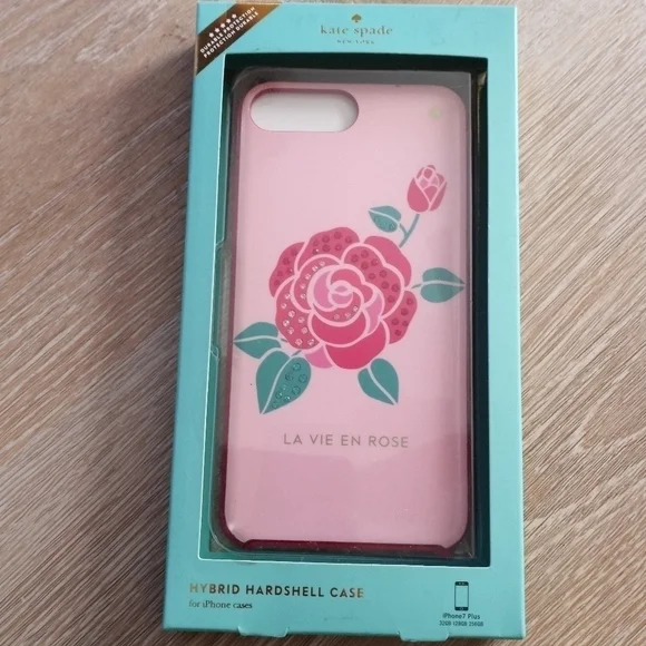 Kate Spade New York Phone Case Jeweled La Vie Rose iPhone 7 Cellphone
