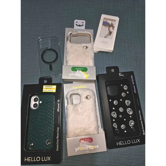 iPhone Case Bundle Hello Lux Heyday iPhone 16 17 Pro Max 15 14 Gemstone Fur Croc