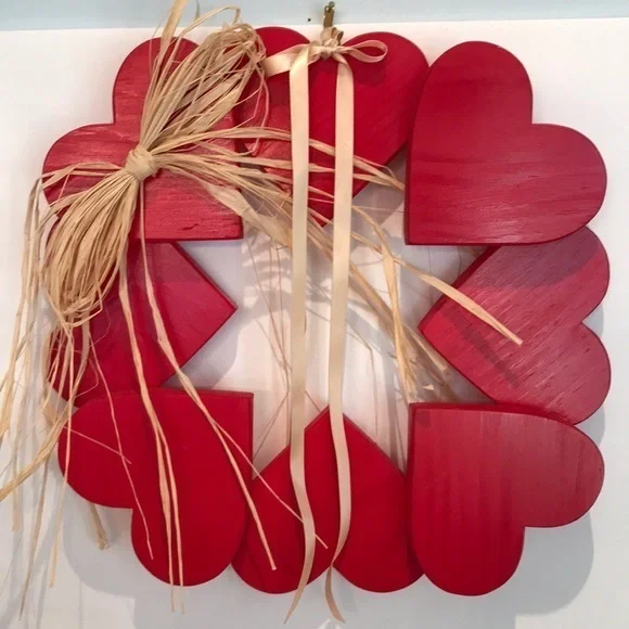 Wooden hangable Heart Wrath. EUC.